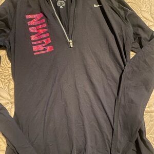 Nike Black and Pink Women's Jacket Nike women’s marathon jacket